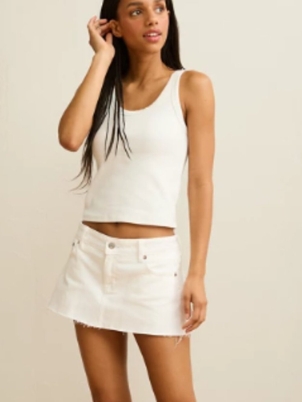 AE Stretch Super Low-Rise Perfect Micro Mini Skirt